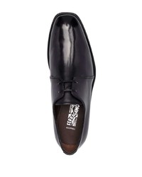 Chaussures derby en cuir noires Salvatore Ferragamo