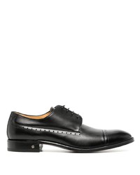 Chaussures derby en cuir noires Amedeo Testoni