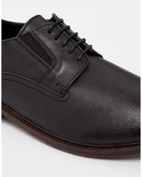 Chaussures derby en cuir noires Asos