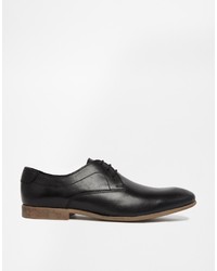 Chaussures derby en cuir noires Asos