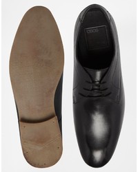 Chaussures derby en cuir noires Asos