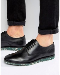Chaussures derby en cuir noires Asos
