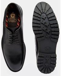 Chaussures derby en cuir noires Base London