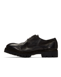 Chaussures derby en cuir noires Guidi