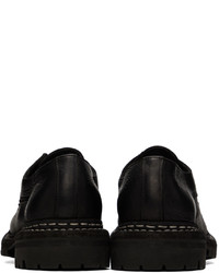 Chaussures derby en cuir noires Guidi