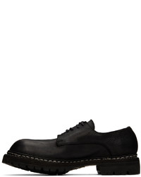 Chaussures derby en cuir noires Guidi