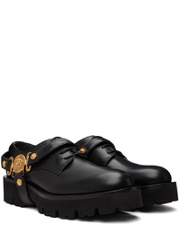 Chaussures derby en cuir noires Versace