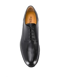 Chaussures derby en cuir noires a. testoni