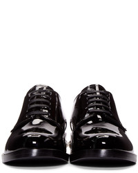 Chaussures derby en cuir noires Miu Miu