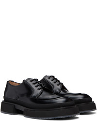 Chaussures derby en cuir noires Giorgio Armani