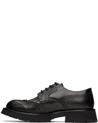 Chaussures derby en cuir noires Alexander McQueen