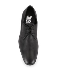 Chaussures derby en cuir noires Salvatore Ferragamo