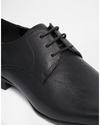 Chaussures derby en cuir noires Asos