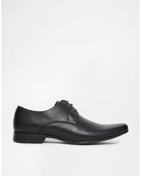 Chaussures derby en cuir noires Asos