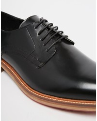 Chaussures derby en cuir noires Asos