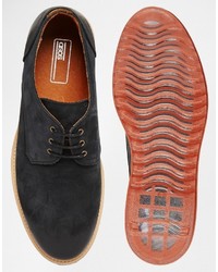 Chaussures derby en cuir noires Asos