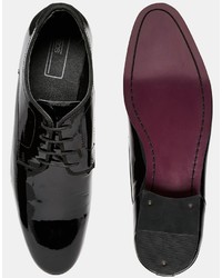 Chaussures derby en cuir noires Asos