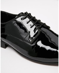 Chaussures derby en cuir noires Asos