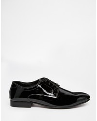 Chaussures derby en cuir noires Asos