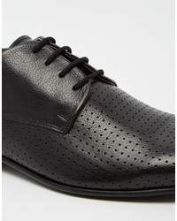 Chaussures derby en cuir noires Asos