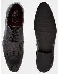 Chaussures derby en cuir noires Asos