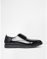 Chaussures derby en cuir noires Asos