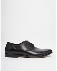 Chaussures derby en cuir noires Asos