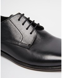 Chaussures derby en cuir noires Asos