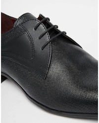 Chaussures derby en cuir noires Asos