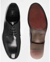 Chaussures derby en cuir noires Asos