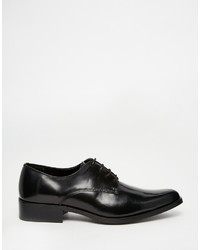 Chaussures derby en cuir noires Asos