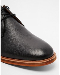 Chaussures derby en cuir noires Frank Wright