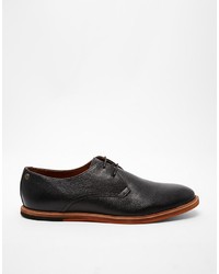 Chaussures derby en cuir noires Frank Wright