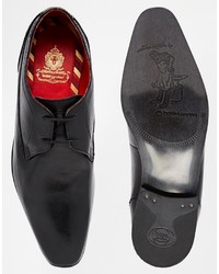 Chaussures derby en cuir noires Base London