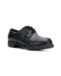 Chaussures derby en cuir noires Guidi