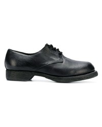 Chaussures derby en cuir noires Guidi