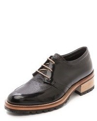 Chaussures derby en cuir noires