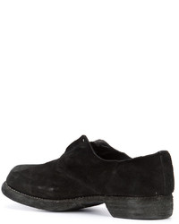 Chaussures derby en cuir noires Guidi