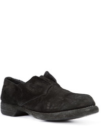 Chaussures derby en cuir noires Guidi