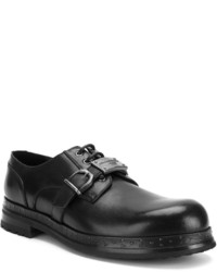 Chaussures derby en cuir noires Dolce & Gabbana