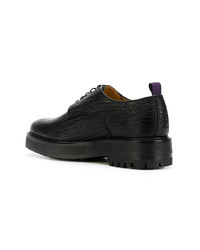 Chaussures derby en cuir noires Eytys