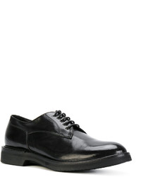 Chaussures derby en cuir noires Pantanetti