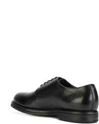 Chaussures derby en cuir noires Pantanetti