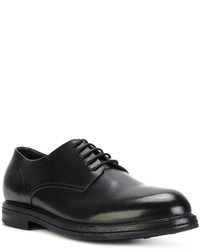 Chaussures derby en cuir noires Pantanetti