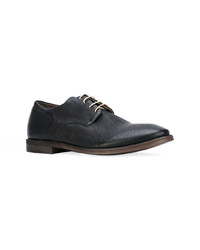 Chaussures derby en cuir noires Del Carlo