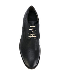 Chaussures derby en cuir noires Del Carlo