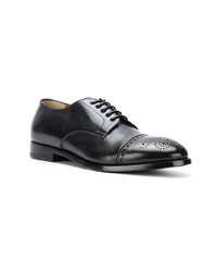 Chaussures derby en cuir noires Silvano Sassetti