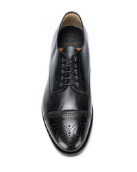 Chaussures derby en cuir noires Silvano Sassetti