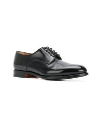 Chaussures derby en cuir noires Santoni