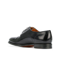 Chaussures derby en cuir noires Santoni